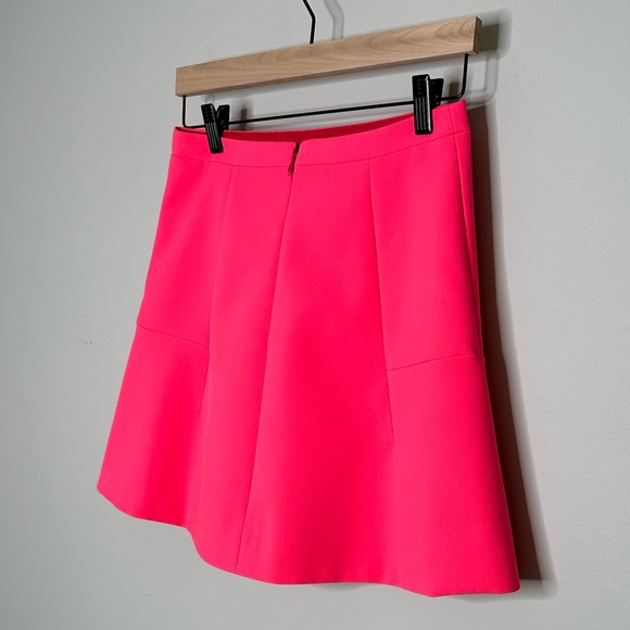 J Crew Flare A-Line Neon Pink Mini Skirt Size 0 - Picture 7 of 12